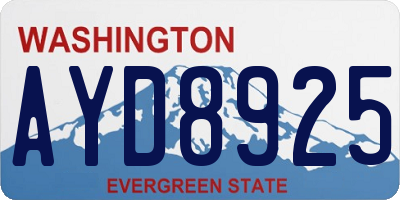 WA license plate AYD8925