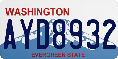 WA license plate AYD8932