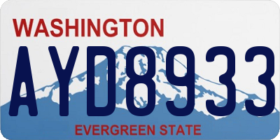 WA license plate AYD8933