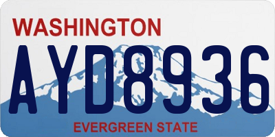 WA license plate AYD8936