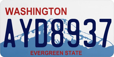 WA license plate AYD8937