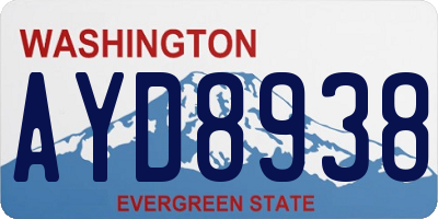 WA license plate AYD8938