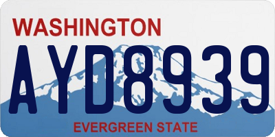 WA license plate AYD8939