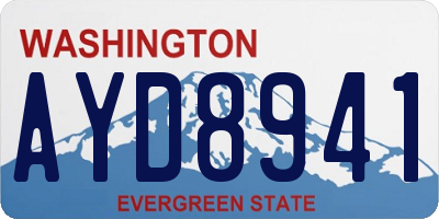 WA license plate AYD8941