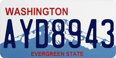 WA license plate AYD8943