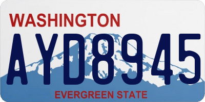 WA license plate AYD8945