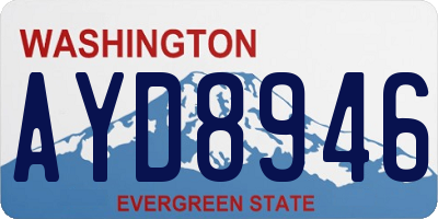 WA license plate AYD8946