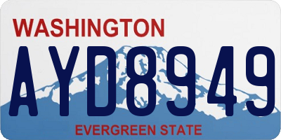 WA license plate AYD8949