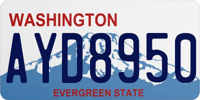 WA license plate AYD8950