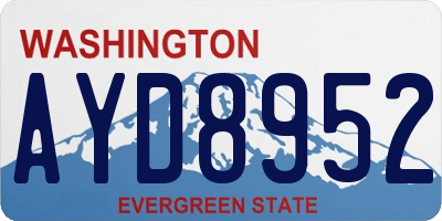 WA license plate AYD8952