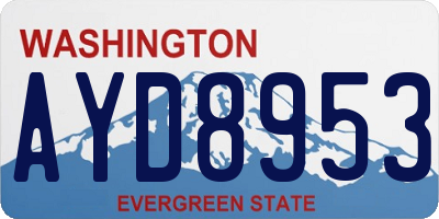 WA license plate AYD8953