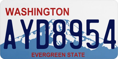 WA license plate AYD8954