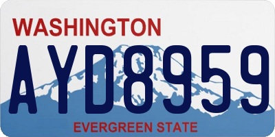 WA license plate AYD8959