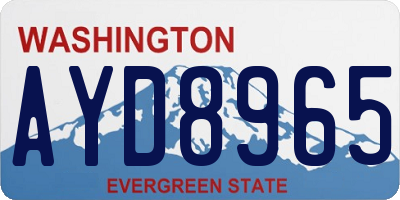 WA license plate AYD8965