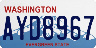 WA license plate AYD8967