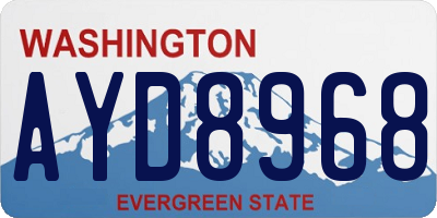 WA license plate AYD8968