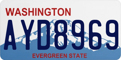 WA license plate AYD8969