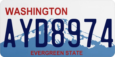 WA license plate AYD8974