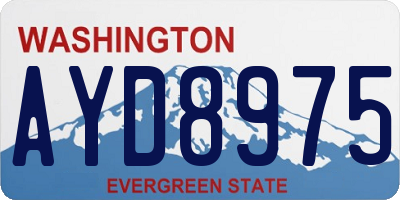 WA license plate AYD8975