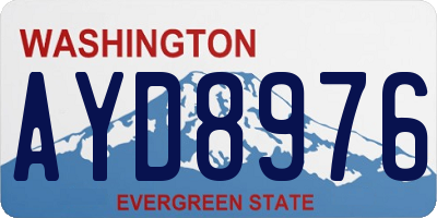 WA license plate AYD8976
