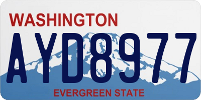 WA license plate AYD8977