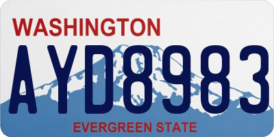 WA license plate AYD8983