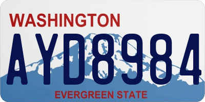 WA license plate AYD8984