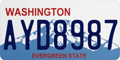 WA license plate AYD8987