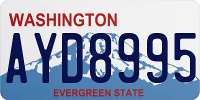 WA license plate AYD8995