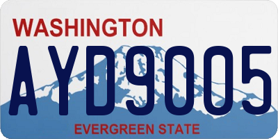 WA license plate AYD9005