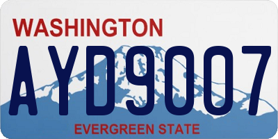 WA license plate AYD9007