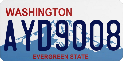 WA license plate AYD9008