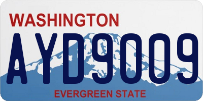 WA license plate AYD9009