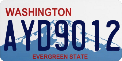 WA license plate AYD9012