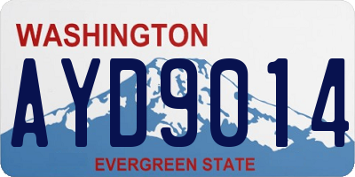 WA license plate AYD9014