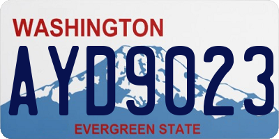 WA license plate AYD9023