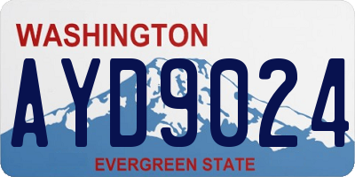 WA license plate AYD9024