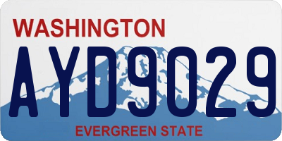 WA license plate AYD9029