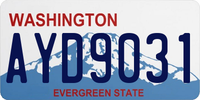 WA license plate AYD9031