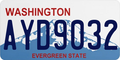 WA license plate AYD9032