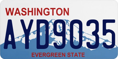 WA license plate AYD9035