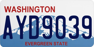 WA license plate AYD9039