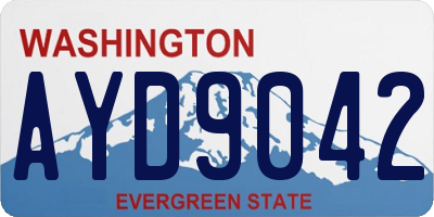 WA license plate AYD9042