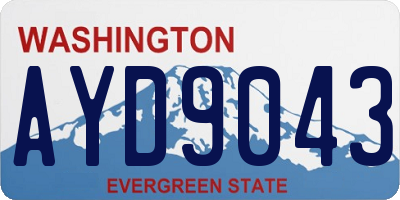 WA license plate AYD9043