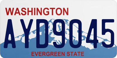 WA license plate AYD9045