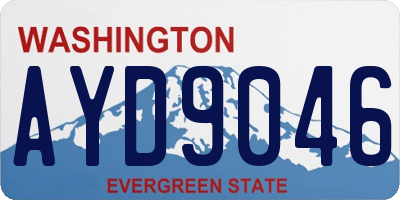 WA license plate AYD9046
