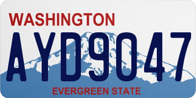 WA license plate AYD9047