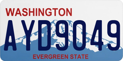 WA license plate AYD9049