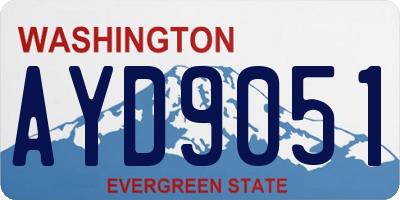 WA license plate AYD9051