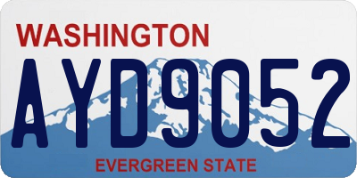 WA license plate AYD9052